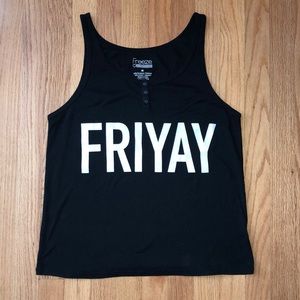 FRIYAY Black Sleeveless Tank Top